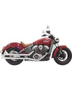 Bassani Chrome 2 1/4" Slip On Fishtails Mufflers Exhaust For Indian Scout 15-16 