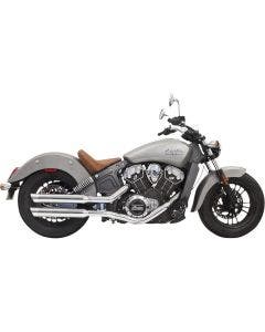 Bassani Chrome Classic 3" Slash Cut Slip On Mufflers Exhaust Indian Scout 15-16