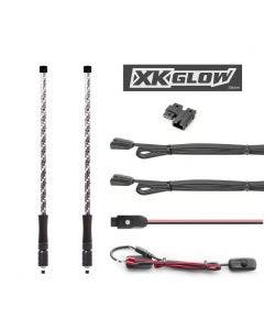 XK Glow 2nd Gen LED Whip Light Dual Kit Single 32" XK-WHIPC-ADV