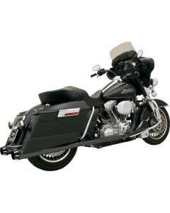 Bassani Black Megaphone Blk Tapered 4" Slip-On Mufflers 2.5 Performance Baffle