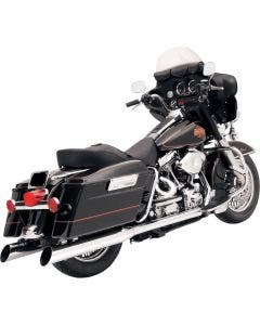 Bassani Chrome Slant Cut Slash Up 4" Slip-On Mufflers 2" Baffle Harley 95-16