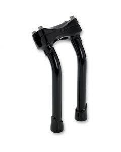 Biltwell Satin Black 10" Murdock Pullback Handlebar Risers for Harley & Custom