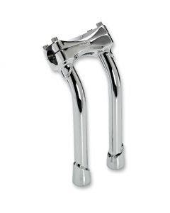 Biltwell Chrome 10" Murdock Pullback Handlebar Risers for Harley & Custom