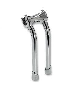 Biltwell Chrome 12" Murdock Pullback Handlebar Risers for Harley & Custom