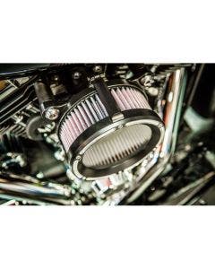 Trask Black Reverse Cut Assault Charge Stage 1 High Flow Air Cleaner Harley 17-22