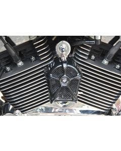 LeNale Engine Cooling Fan - Black - 14-15 FLH Touring Harley - New Design!