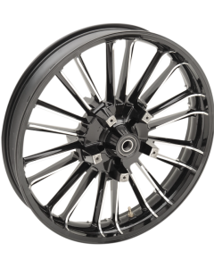 Coastal Moto Black Cut Atlantic Precision Cast 3D 21" Wheel & Tire Package for Harley 00-23