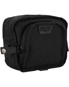 Burly Brand B15-1012B Black Motorcycle Strap On Handlebar Cargo Storage Bag