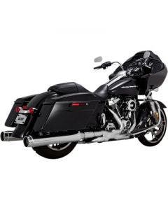 Vance & Hines 16674 Chrome Torquer 450 Slip-On Mufflers 4.5" Harley FL M8 17-Up