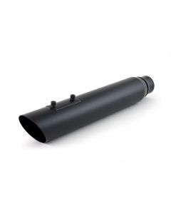 D&D Black Boss Fat Cat 2-1 Exhaust Back Cut Harley Touring 09-16 Louvered Wrapped Baffle