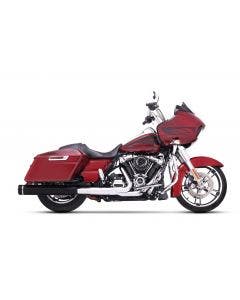 Rinehart 500-0111 MotoPro 45 Black w/ BLK Tips 4.5" Slip-Ons Harley FLH/T 17-Up