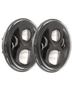 JW Speaker 0554941 (x2) Black 8700 EVO 2 Dual Burn LED 7" Headlight Jeep Hummer