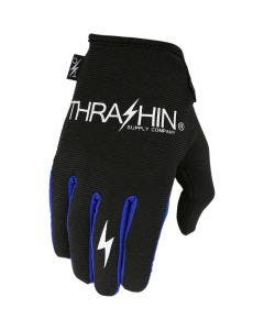 Thrashin Supply Company Black/Blue Stealth Motorcycle Gloves