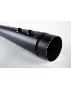 Cary Faas  CFR 4 1/2" Black All Smooth Megaphone Tapered Mufflers Harley FLH 95-16