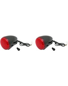 Custom Dynamics ProBeam Black Red LED Front Turn Signals 14-19 Indian 