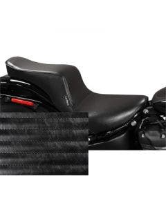 Le Pera LYR-020PT Black Cherokee 2-Up Seat Pleated Harley Softail M8 FXLR FLSB