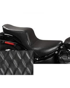 Le Pera LYB-020DM Black Cherokee 2-Up Seat Diamond Harley Softail M8 FXB FLF 18-23