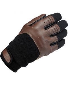 Biltwell Bantam Heavy Duty Brown and Black Leather Riding Gloves (XS-2XL)