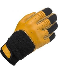 Biltwell Bantam Heavy Duty Tan and Black Leather Riding Gloves (XS-2XL)