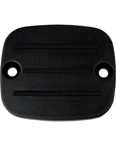 Accutronix C122-MB Black Master Cylinder Cover with Milled Lines Harley 96-08