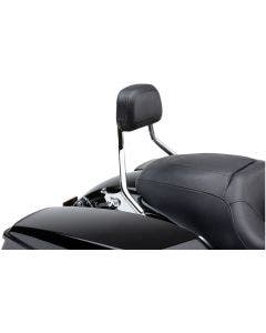 Cobra USA Chrome Short Detachable Passenger Backrest Harley Touring 97-08