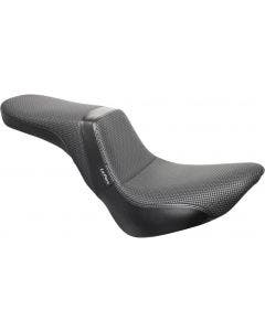 Le Pera Black Daytona 2-Up Seat Basket Weave Harley M8 Softail Breakout 18-20