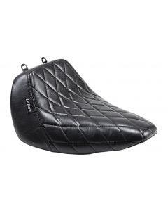 Le Pera Black Bare Bones Solo Seat Diamond Stitch Harley Softail Fat Boy 18-20