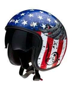 Z1R Saturn American Justice Custom Open Face 3/4 Motorcycle Helmet DOT (XS-2XL)