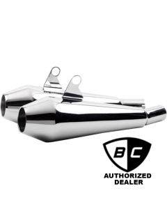 British Customs BC902-117-P Polished Shorty Predator Pro Slip On 16-19 Triumph