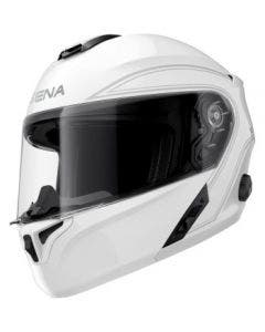 Sena Outrush Modular Flip Up Face Helmet w/ Bluetooth Gloss White (SM-XL)