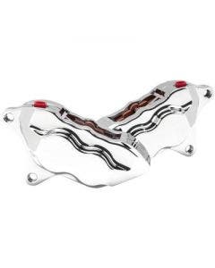 Hawg Halters HHI Chrome FKDDCC5018 4-Piston Front Dual Disc Calipers Harley FLH/T 08-20