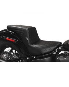 Le Pera LYB-590DM Black Kickflip 2-Up Seat Diamond Harley FXBR FLFB 18-20