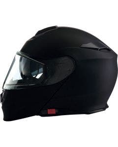 Z1R Flat Black Dual-Lens Shield Solaris Modular Full Face Snow Helmet XS-2X