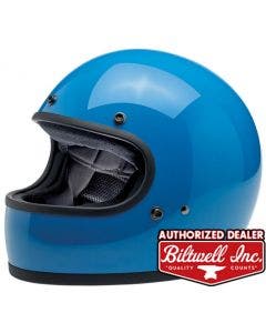Biltwell Gringo Gloss Tahoe Blue Motorcycle Full Face Helmet DOT ECE (XS-2XL)