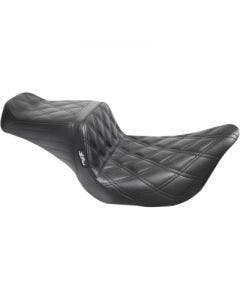 Le Pera LK-587DD Tailwhip 2-Up Seat Double Diamond Black Harley Touring FL 08-23