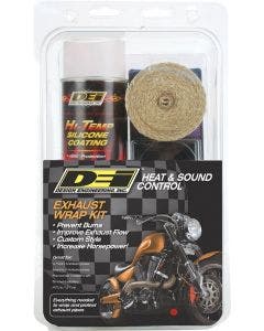 DEI Exhaust Wrap Kit 2x15 Tan Wrap with White HT Silicone Coating 901332