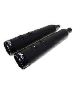 Coastal Moto Deep Shot Black 4.5" Slip-On Mufflers Harley Twin Cam & Evo 96-16