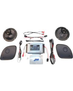 J&M JMC ROKKER 200W 2-Channel Amplifier Speaker Kit Harley Road Glide 15-Up