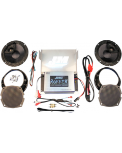 J&M JMC ROKKER 200W 2-Channel Amplifier Speaker Kit Harley Batwing 98-13