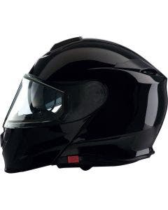 Z1R Gloss Black Dual-Lens Shield Solaris Modular Full Face Snow Helmet XS-2X