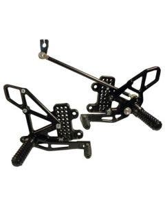 Vortex RS205K Black Adjustable Rearsets Foot Pegs 2007 - 2018 CBR600RR