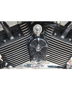 LeNale Engineering Black Engine Cooling Fan 92-17 Harley Softail Dyna Models