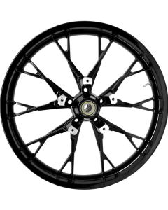 Coastal Moto All Black Marlin Precision Cast 3D 21" Wheel & Tire Package for Harley 00-23