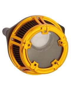 Arlen Ness 18-177 Gold Anodized Cut Method Clear Stage 1 Air Cleaner 01-17 T/C