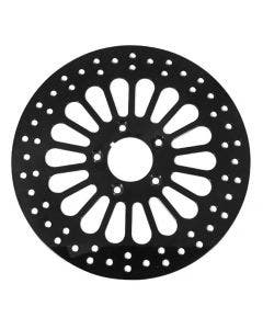 Black Super Spoke 11.5" Front Brake Rotor 84-07 Big Twin & XL Repl 44136-92 & 44156-00