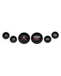 Dakota Digital Black MLX-8696-K Plug-In 6 LED Gauge Cluster Harley FLH/T 96-03