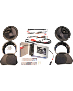 J&M JMC ROKKER 200W 2-Channel Amplifier Speaker Kit Harley Road Glide 98-13