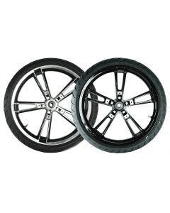 21" ReInforcer Black Cut or Gloss Front Wheel w/ Tire Enforcer Style Harley Touring