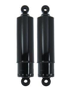 Black 12" Covered Rear Shock Absorbers 73-86 Harley Big Twin Repl 54509-73A