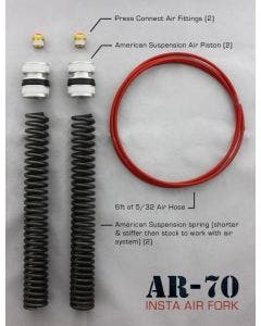 American Suspension AR-70/41A Fork Tube Air Ride Kit 00-13 Short Neck Harley FL